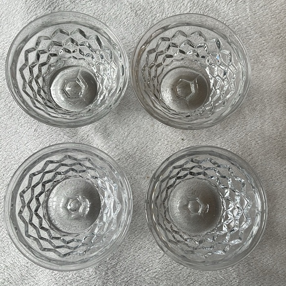 Set of 4 Whitehall 6 oz Colony Indiana Glass Cubist Dessert Dishes - Picture 11 of 11